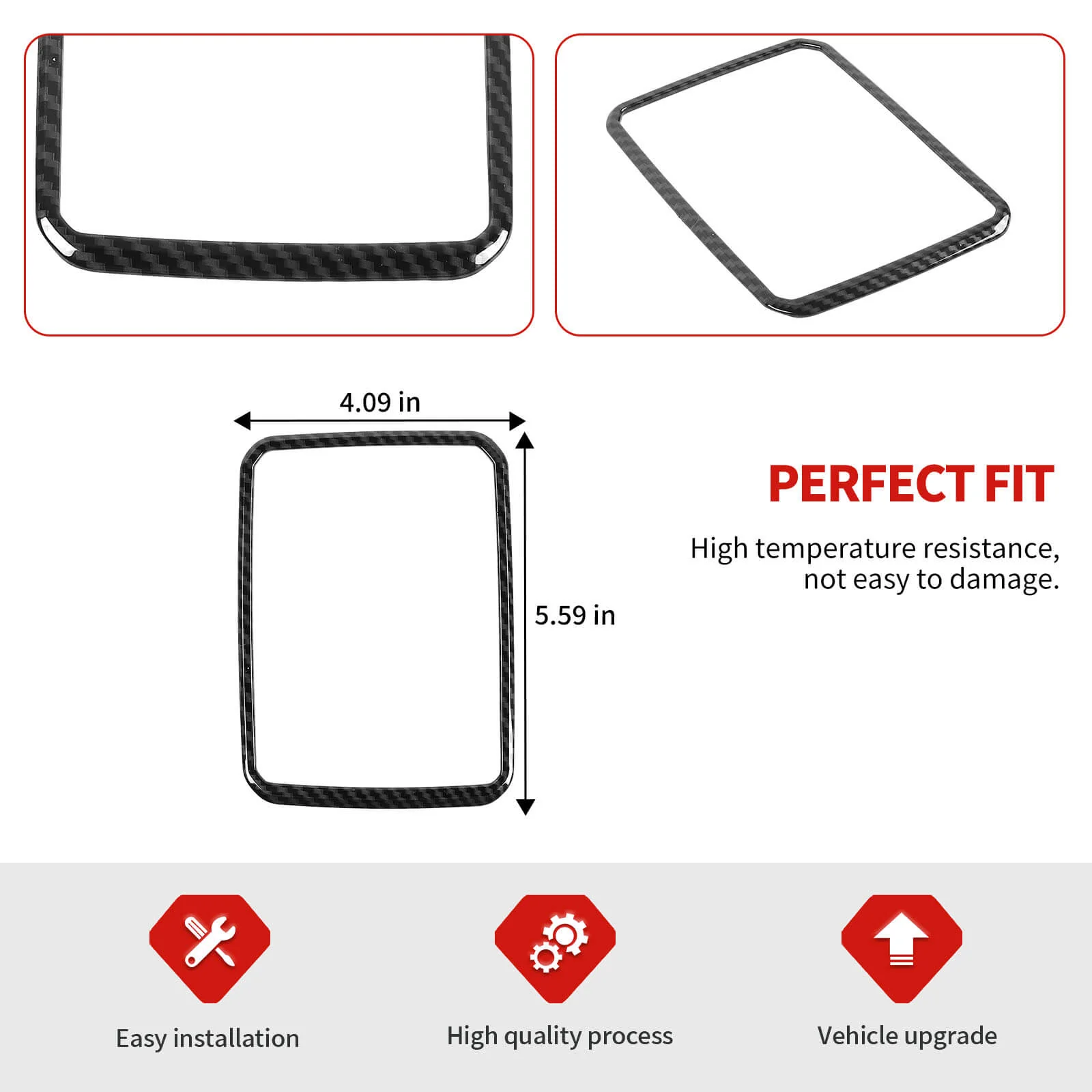 For 2021-2025 Jeep Compass Gear shift selector Frame Cover Trim - Image 7