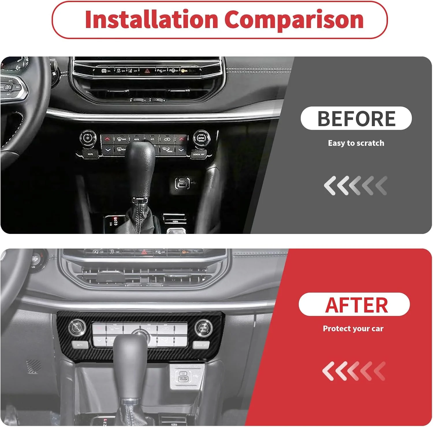 For 2021-2025 Jeep Compass Interior Air Conditioning Control Panel Trim Cover - Image 2