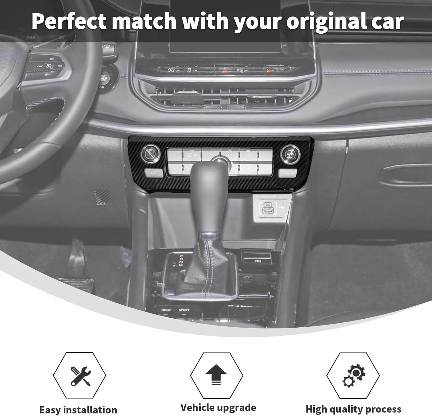 For 2021-2025 Jeep Compass Interior Air Conditioning Control Panel Trim Cover - Image 5
