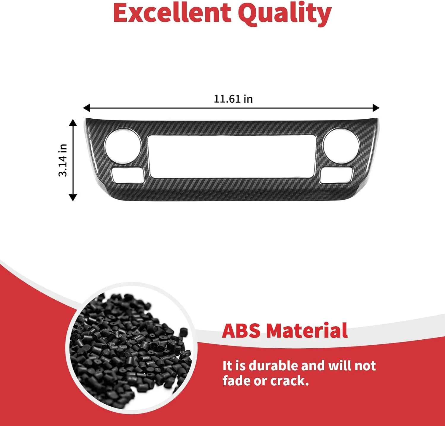 For 2021-2025 Jeep Compass Interior Air Conditioning Control Panel Trim Cover - Image 6