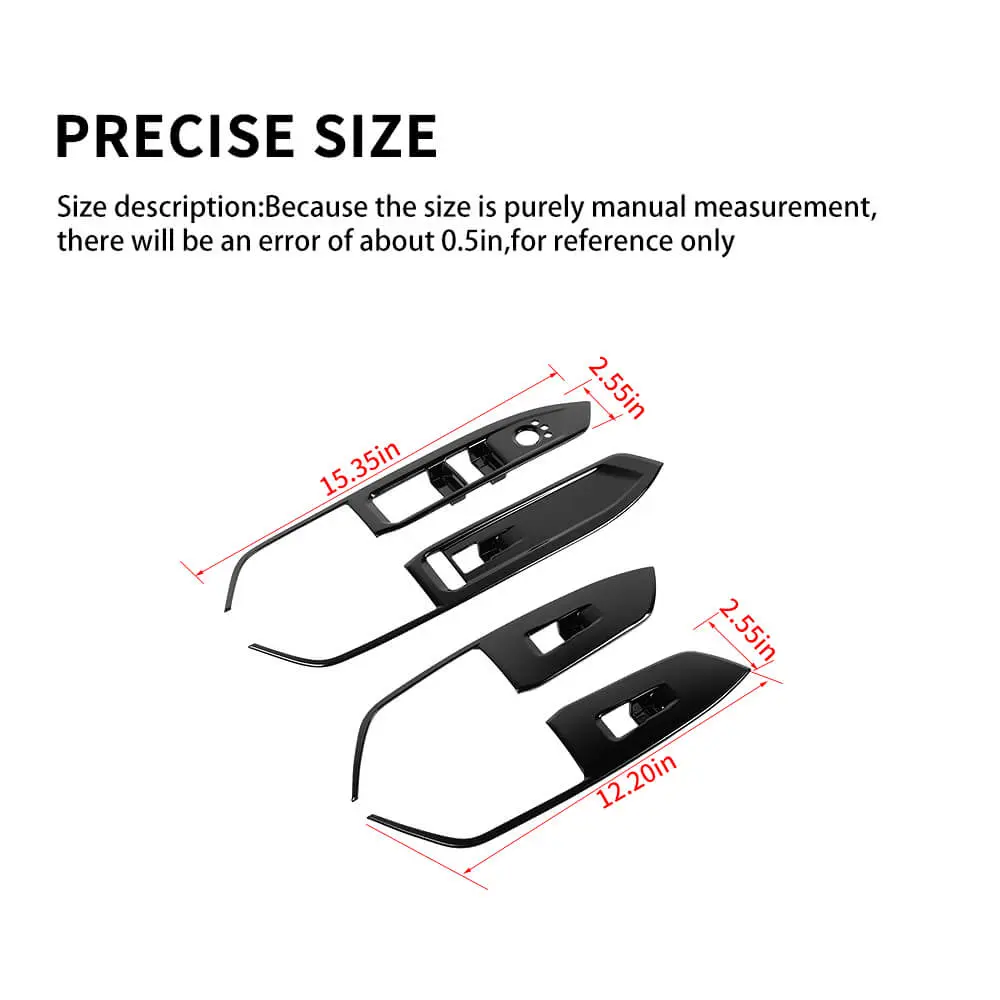For 2021-2025 Jeep Compass Inner Door Window Lift Switch Panel Trim Cover Bezel - Image 8