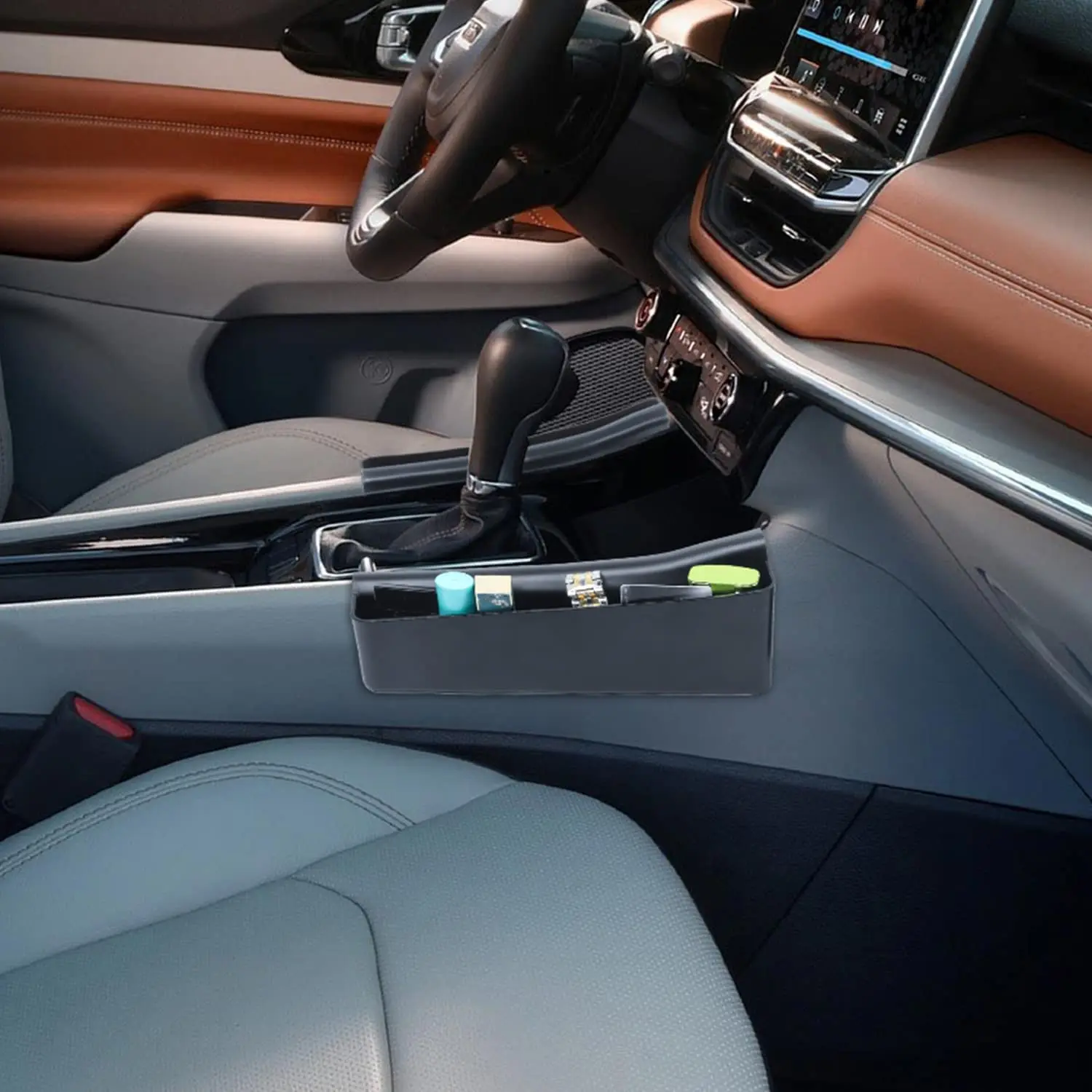 For 2021-2025 Jeep Compass Interior Gear Shift Storage Box Organizer Tray – Center Console Organizer - Image 2
