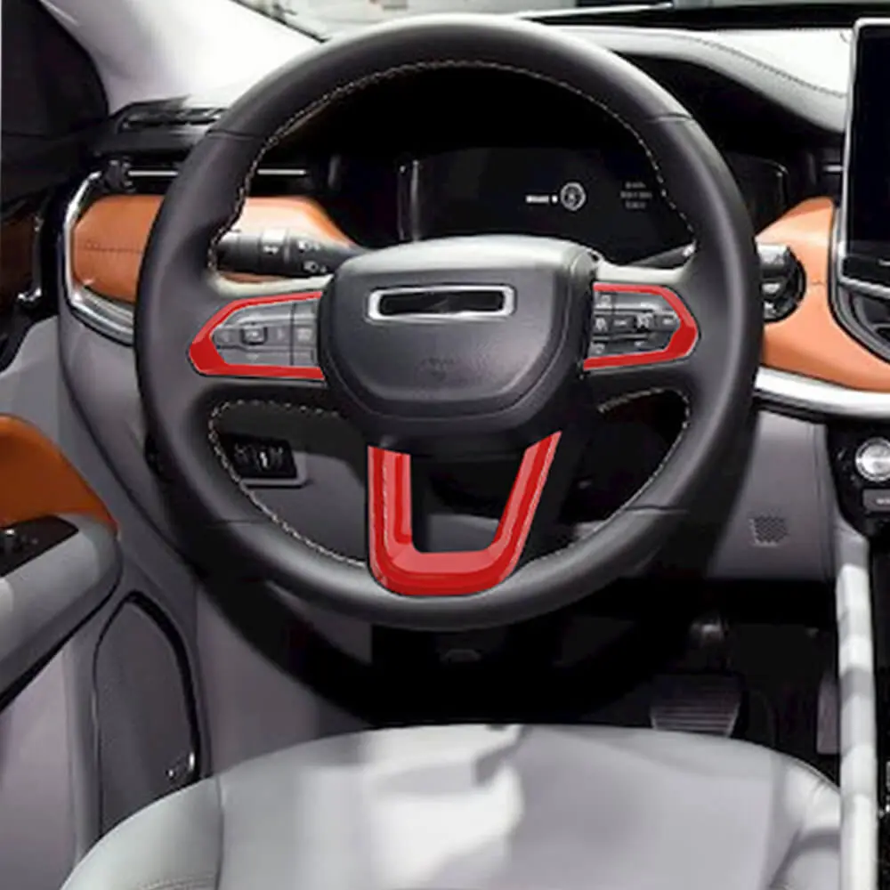 For 2021-2025 Jeep Compass Steering Wheel Panel Decor Cover Trim Bezels - Image 4