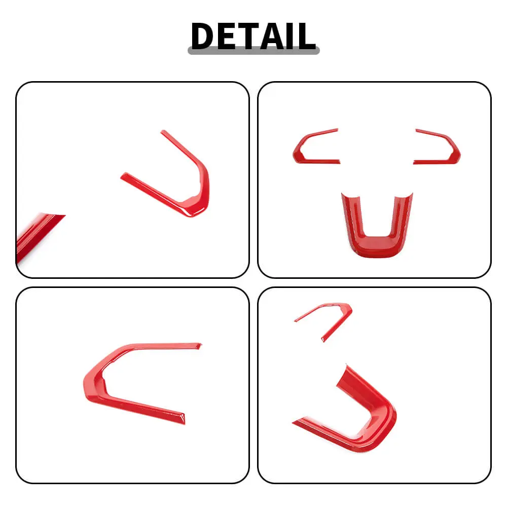 For 2021-2025 Jeep Compass Steering Wheel Panel Decor Cover Trim Bezels - Image 9