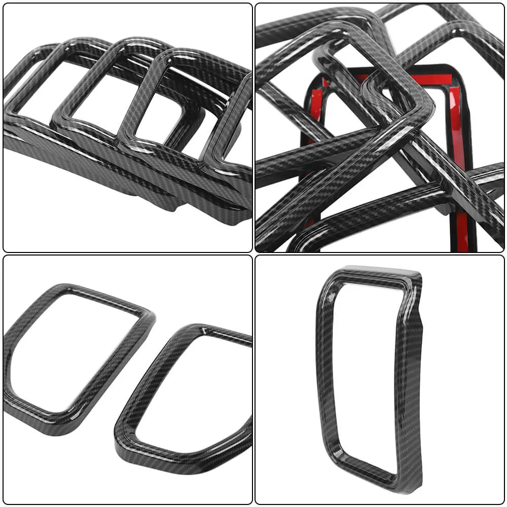 For 2021+ Jeep Grand Cherokee L 7 x Front Grille Grill Insert Ring Cover Trim - Image 10