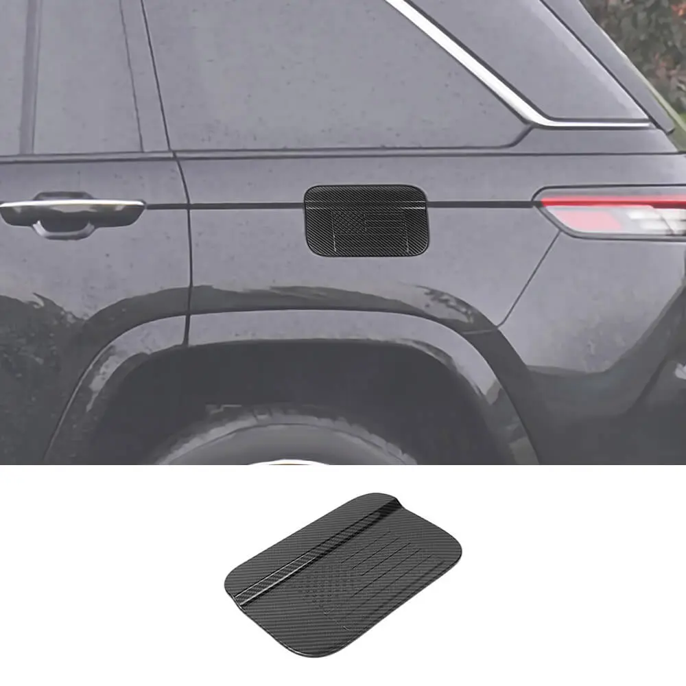 For 2021+ Jeep Grand Cherokee Fuel Tank Oil Gas Cap Cover Trim Carbon Fiber US Flag