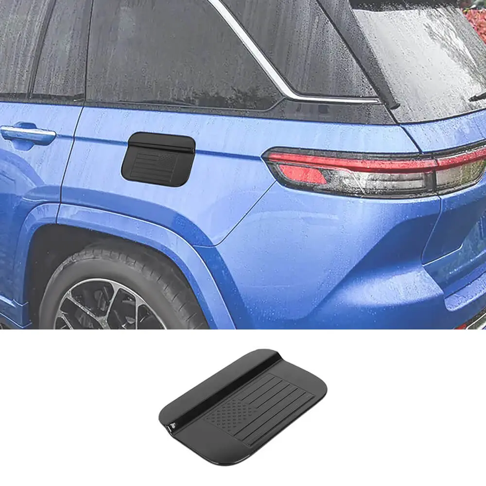 For 2021+ Jeep Grand Cherokee Fuel Tank Oil Gas Cap Cover Trim Carbon Fiber US Flag - Image 12