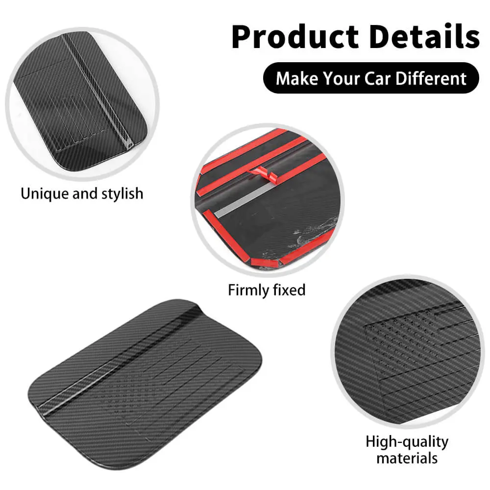 For 2021+ Jeep Grand Cherokee Fuel Tank Oil Gas Cap Cover Trim Carbon Fiber US Flag - Image 8