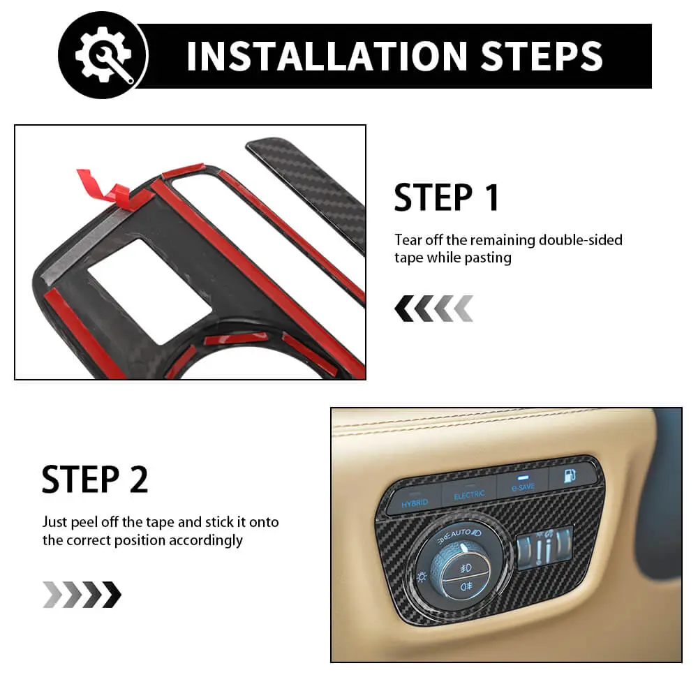 For 2021+ Jeep Grand Cherokee L Inner Headlight Switch Panel Cover Trim - Image 6