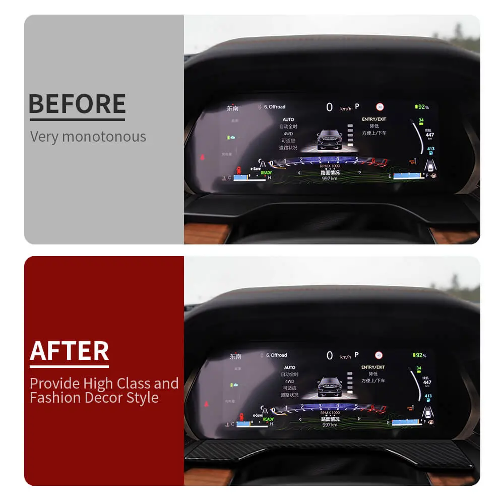 For 2021+ Jeep Grand Cherokee L Dashboard Decor Cover Trim Frame - Image 3