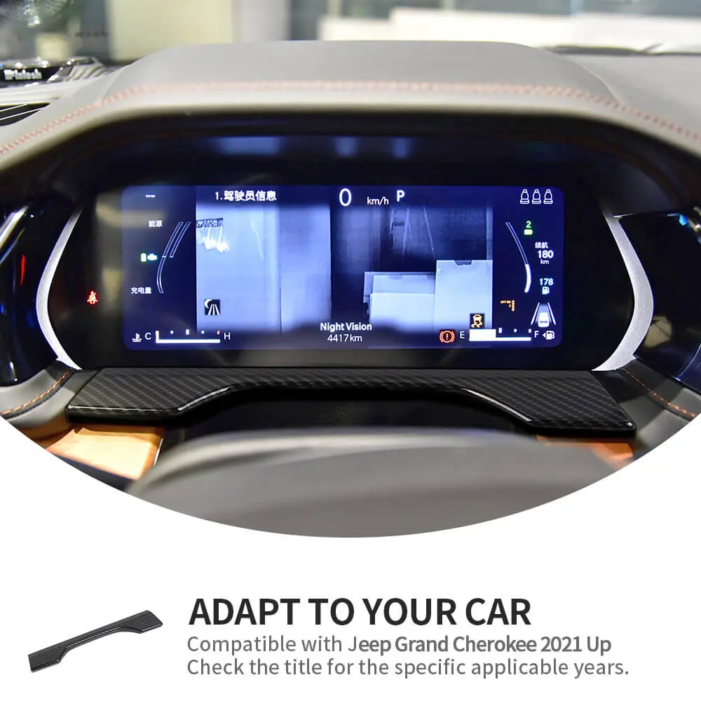 For 2021+ Jeep Grand Cherokee L Dashboard Decor Cover Trim Frame - Image 9