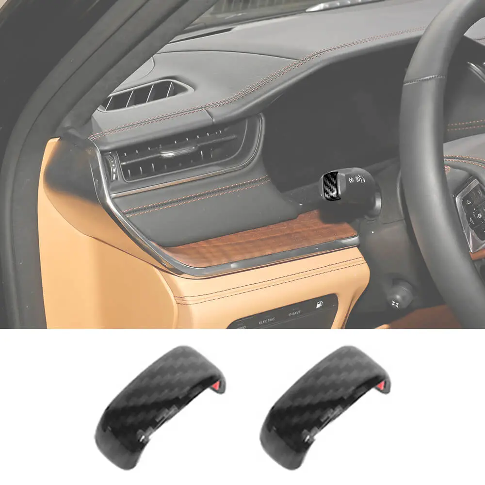 For 2021+ Jeep Grand Cherokee L Turn Signal & Wiper Control Lever Trim Covers (Set of 2) – Interior Steering Column Accent - Image 11