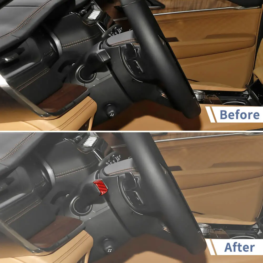 For 2021+ Jeep Grand Cherokee L Turn Signal & Wiper Control Lever Trim Covers (Set of 2) – Interior Steering Column Accent - Image 2