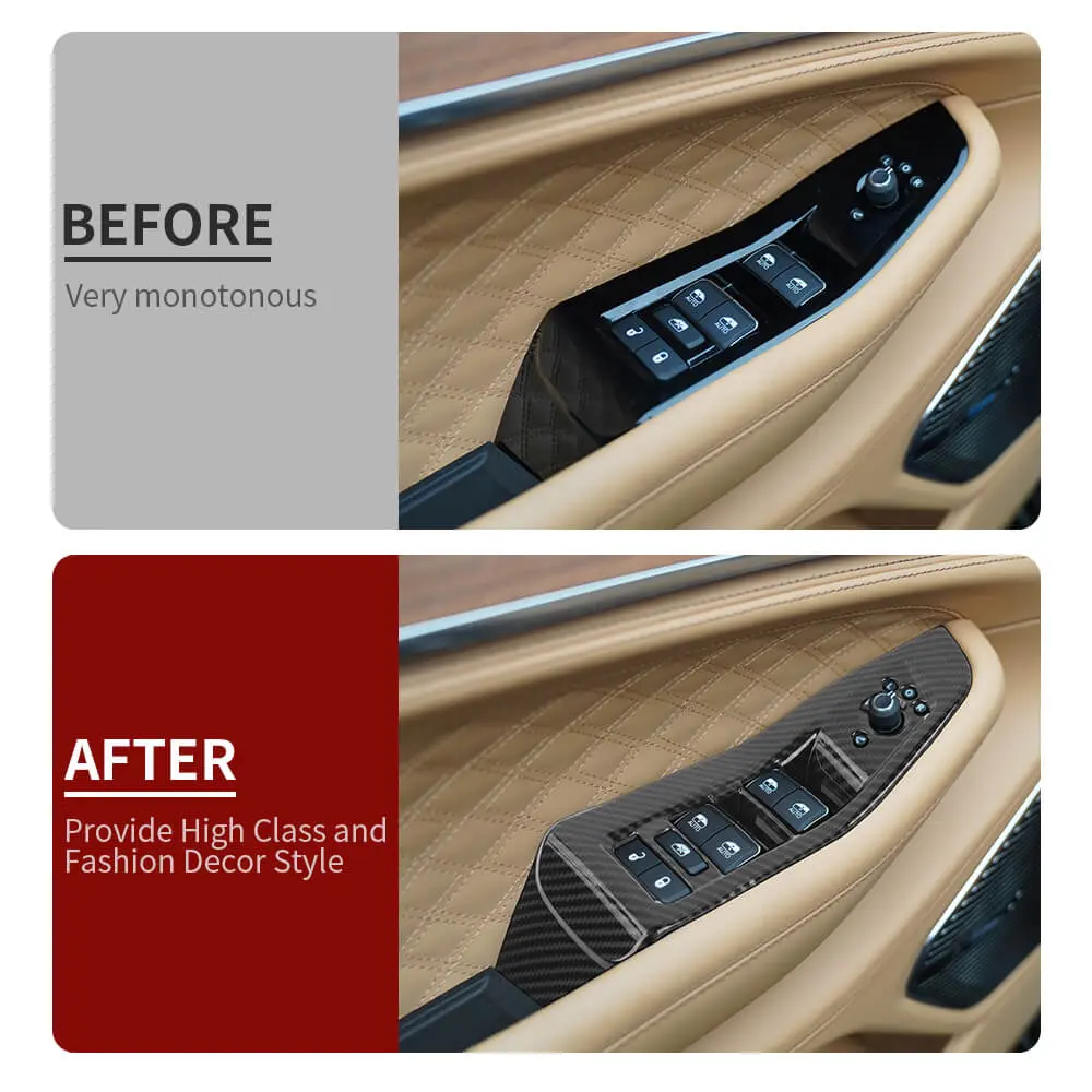For 2021+ Jeep Grand Cherokee L Window Lift Switch Panel Cover Trim - Image 2