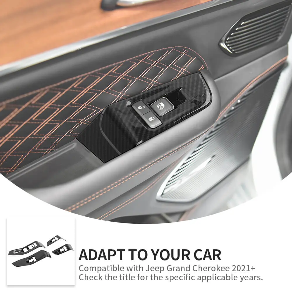For 2021+ Jeep Grand Cherokee L Window Lift Switch Panel Cover Trim - Image 7