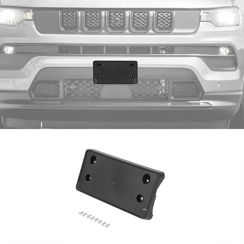 For 2022+ Jeep Compass Front License Tag Plate Frame Holder Bracket