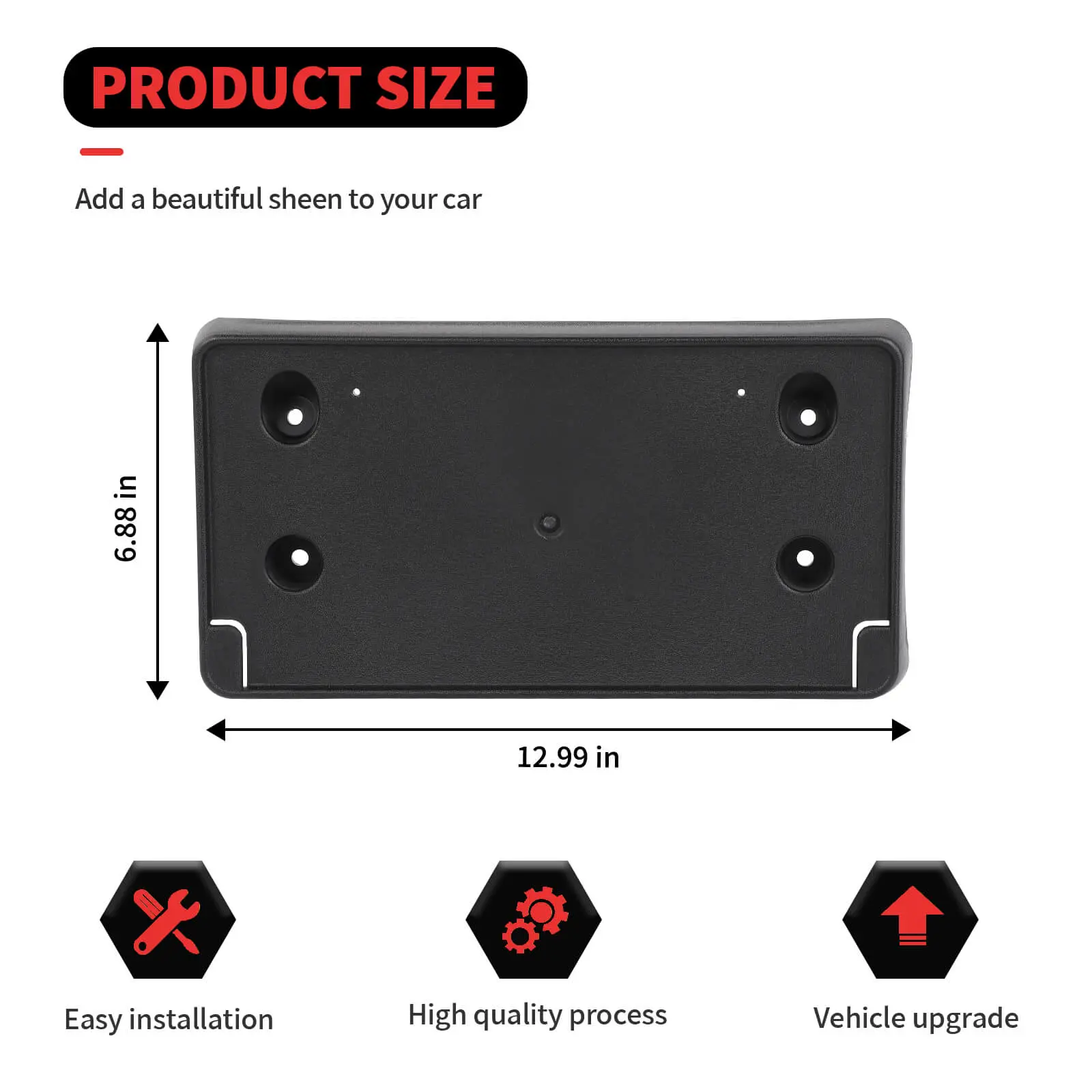 For 2022+ Jeep Compass Front License Tag Plate Frame Holder Bracket - Image 8