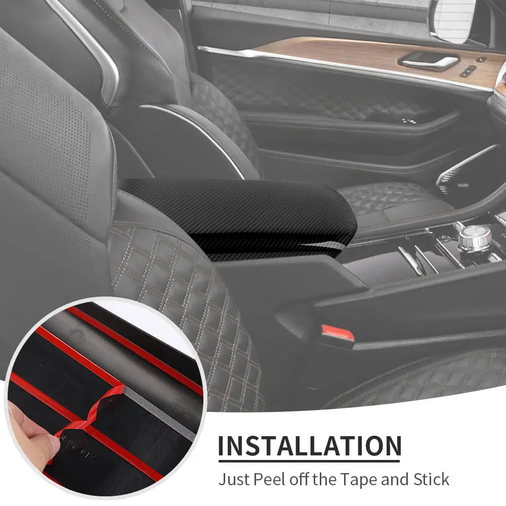 For 2022+ Jeep Grand Cherokee L Center Consol Armrest Box Pad Cover Trim - Image 5