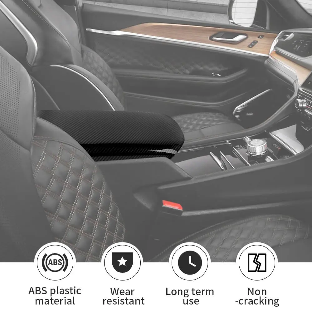 For 2022+ Jeep Grand Cherokee L Center Consol Armrest Box Pad Cover Trim - Image 6