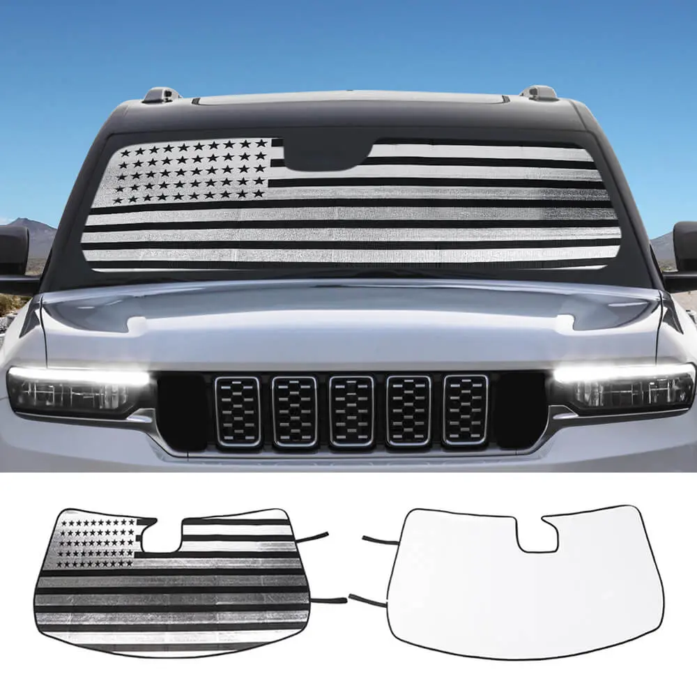 For 2022+ Jeep Grand Cherokee L Front Windshield Visor Sun Shade UV Blocking Insulate - Image 14