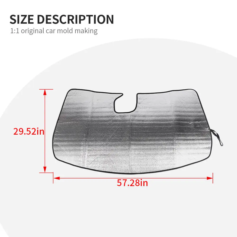 For 2022+ Jeep Grand Cherokee L Front Windshield Visor Sun Shade UV Blocking Insulate - Image 9