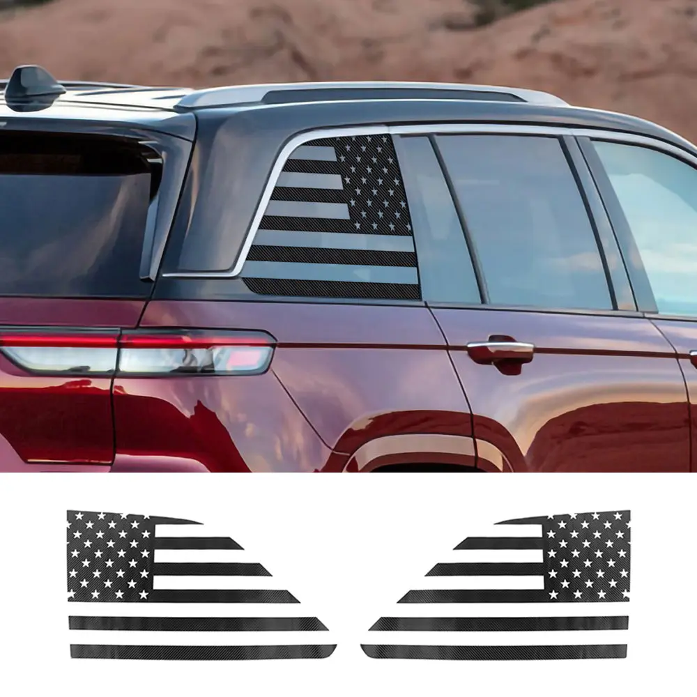 For 2022+ Jeep Grand Cherokee L Rear Window Decals Sticker Trim US Flag