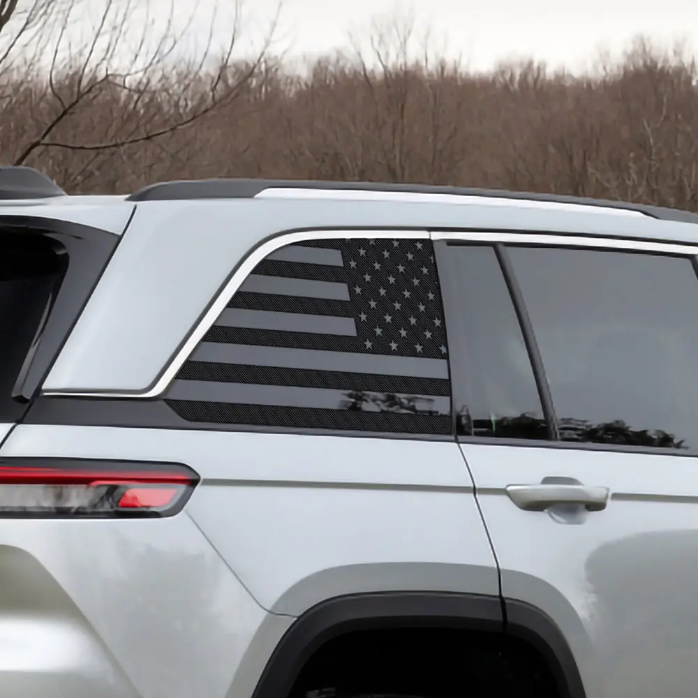 For 2022+ Jeep Grand Cherokee L Rear Window Decals Sticker Trim US Flag - Image 4