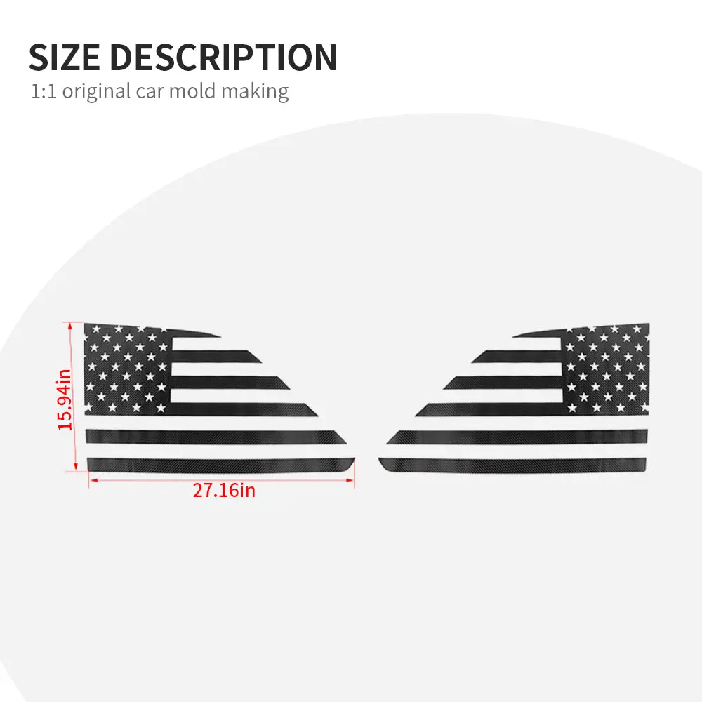 For 2022+ Jeep Grand Cherokee L Rear Window Decals Sticker Trim US Flag - Image 9