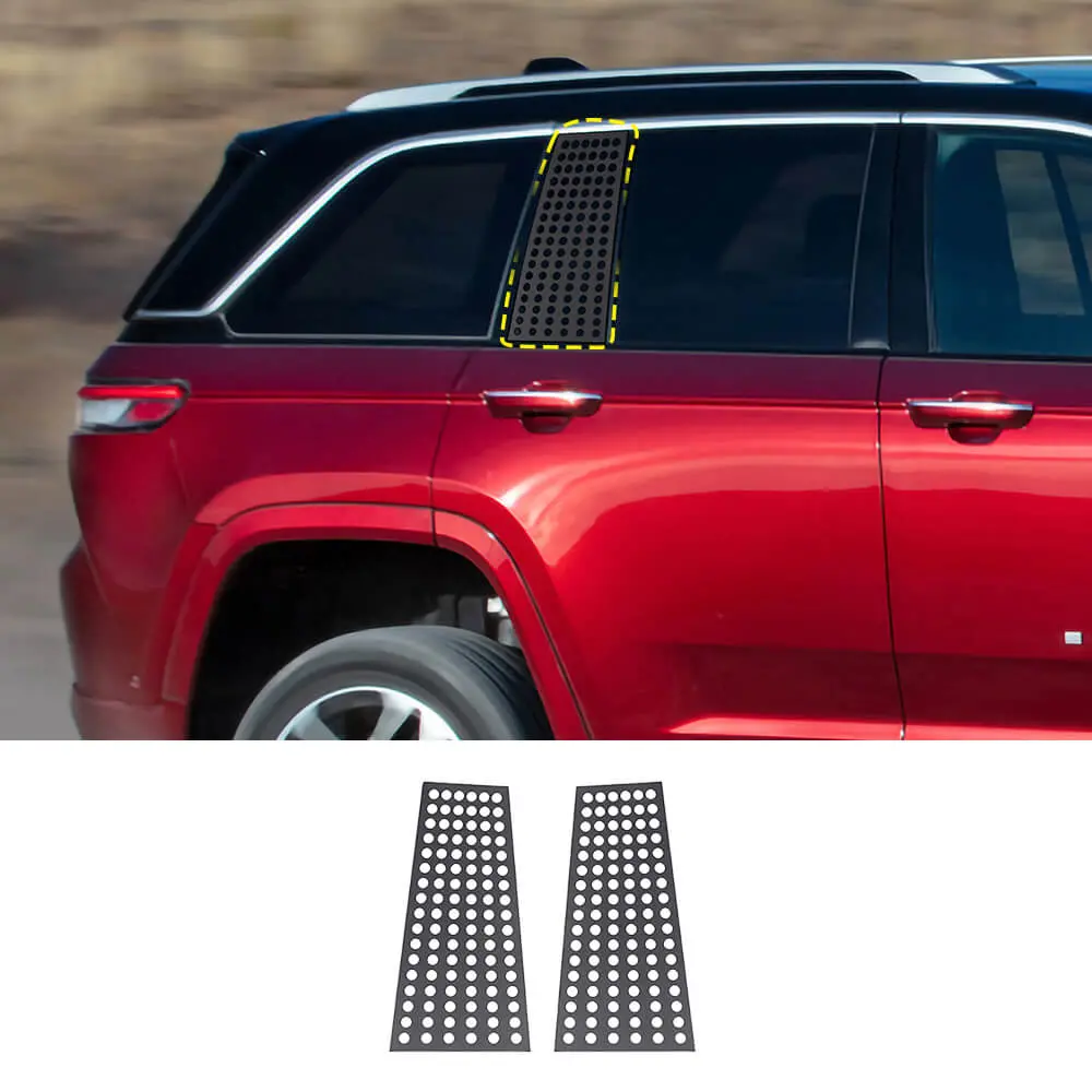 For 2022+ Jeep Grand Cherokee L Rear Window Triangle Glass Decor Cover