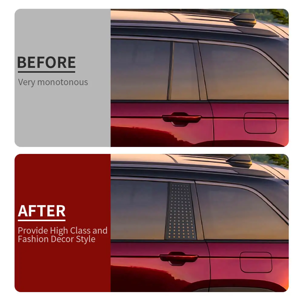 For 2022+ Jeep Grand Cherokee L Rear Window Triangle Glass Decor Cover - Image 2