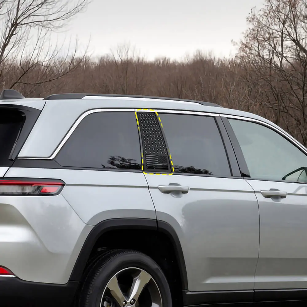 For 2022+ Jeep Grand Cherokee L Rear Window Triangle Glass Decor Cover - Image 5