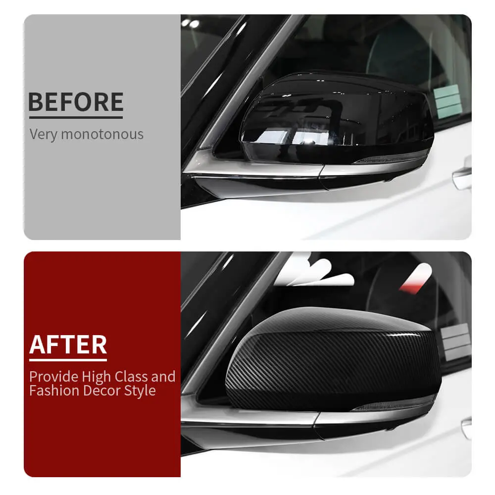 For 2022+ Jeep Grand Cherokee L Rearview Side Mirror Cover & Door Handles Trim - Image 2