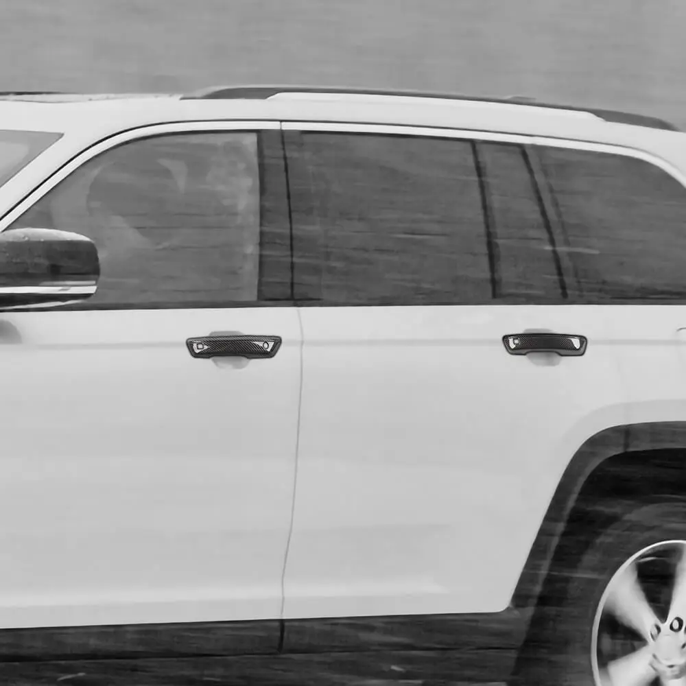 For 2022+ Jeep Grand Cherokee L Rearview Side Mirror Cover & Door Handles Trim - Image 6
