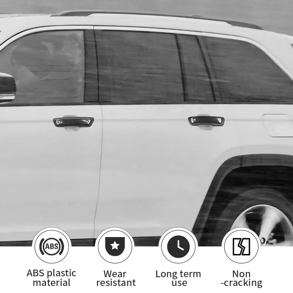 For 2022+ Jeep Grand Cherokee L Rearview Side Mirror Cover & Door Handles Trim - Image 8