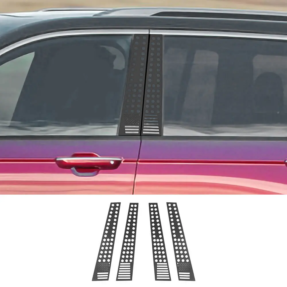 For 2021+ Jeep Grand Cherokee Window Middle Pillar Posts Sticker Trim - Image 11