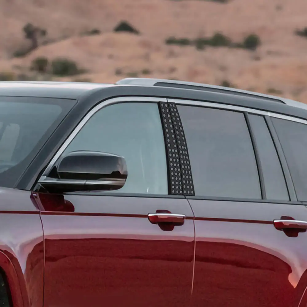 For 2021+ Jeep Grand Cherokee Window Middle Pillar Posts Sticker Trim - Image 5