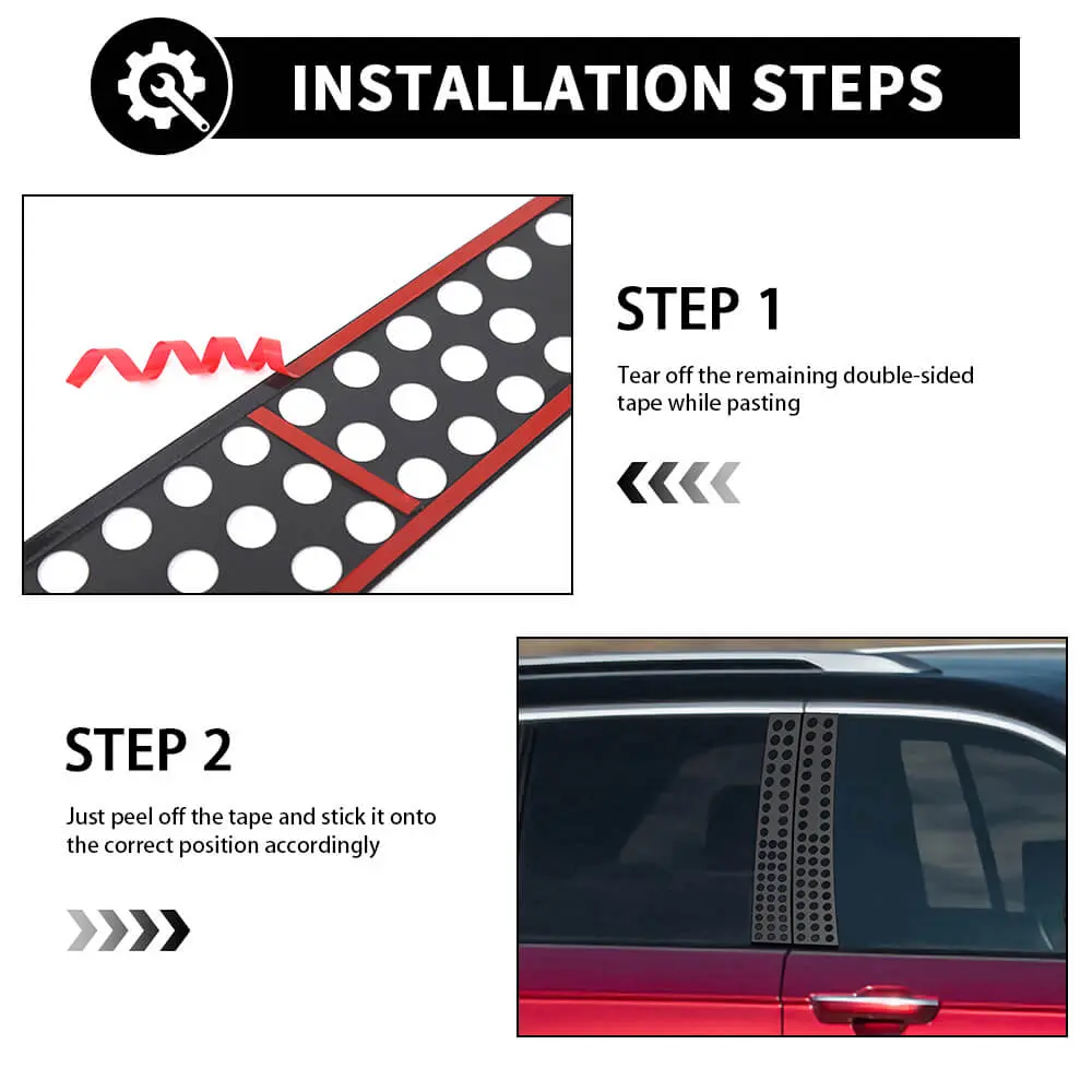 For 2021+ Jeep Grand Cherokee Window Middle Pillar Posts Sticker Trim - Image 6