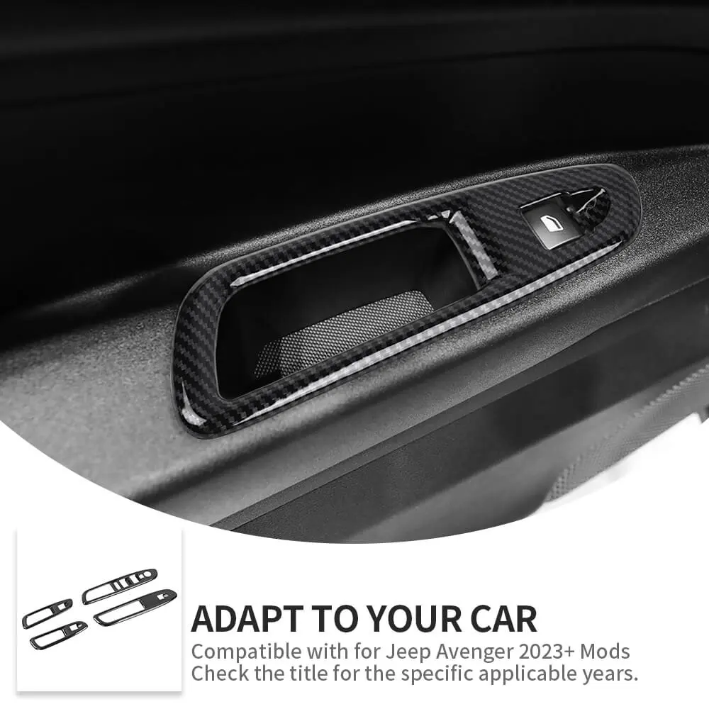 For 2023+ Jeep Avenger Window Switch Lift Frame Button Cover Decor Trim - Image 7