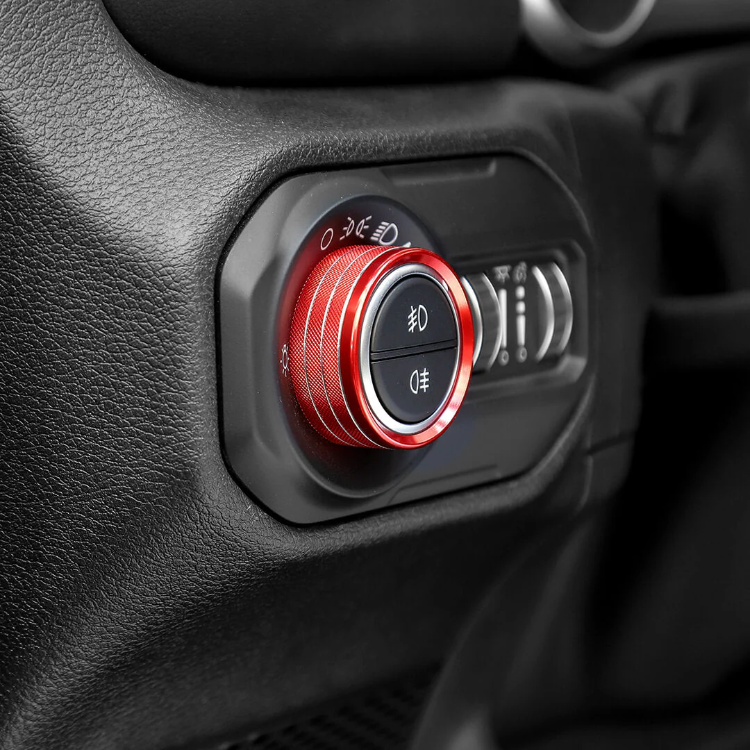 For 2024+ Jeep Wrangler & Gladiator JT Air Conditioning Headlight Switch Dashboard Air Vent Trim Ring- Style B (6 pcs) - Image 8
