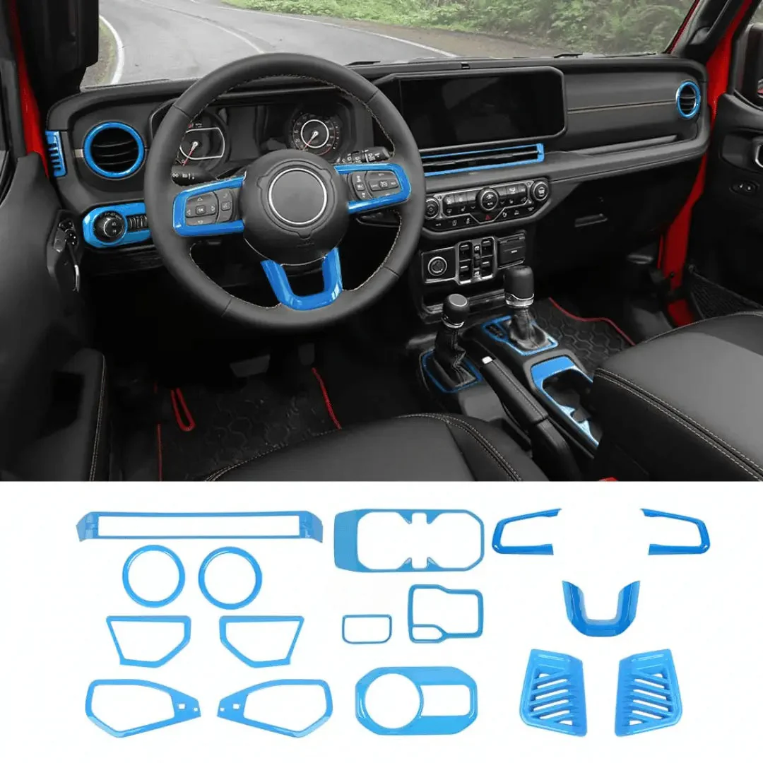 For 2024+ Jeep Wrangler JL/Gladiator JT 17 x Center Console/Roof Decoration Trim Kit - Image 10