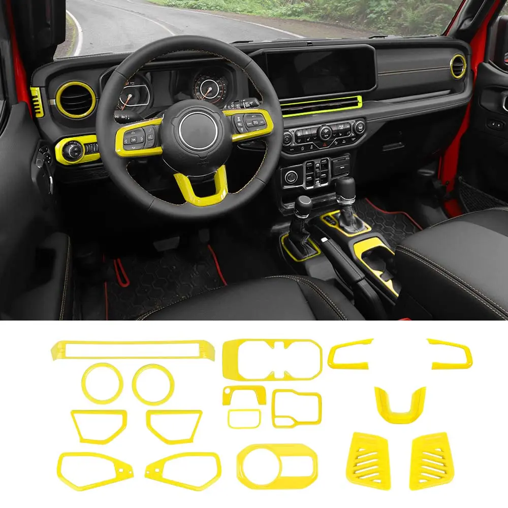 For 2024+ Jeep Wrangler JL/Gladiator JT 17 x Center Console/Roof Decoration Trim Kit - Image 12