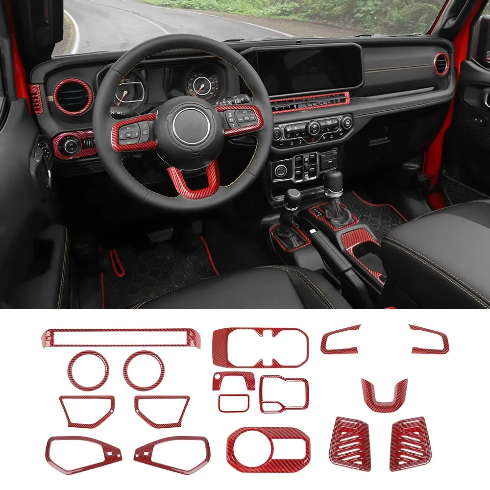 For 2024+ Jeep Wrangler JL/Gladiator JT 17 x Center Console/Roof Decoration Trim Kit - Image 13