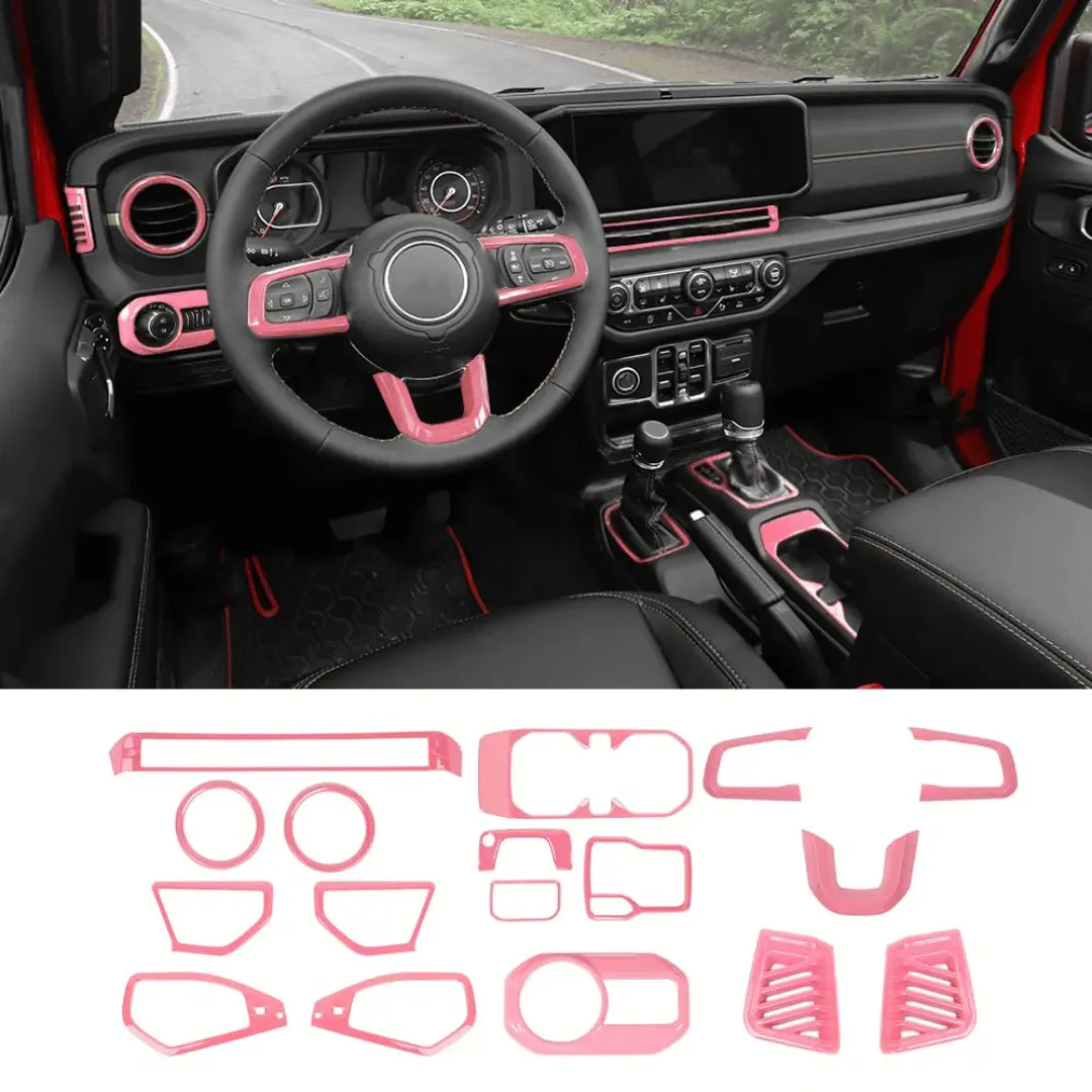 For 2024+ Jeep Wrangler JL/Gladiator JT 17 x Center Console/Roof Decoration Trim Kit - Image 15