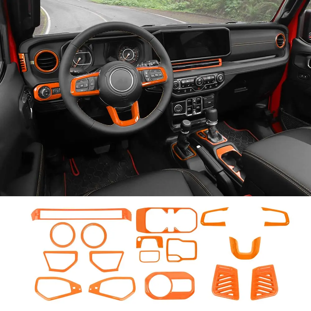 For 2024+ Jeep Wrangler JL/Gladiator JT 17 x Center Console/Roof Decoration Trim Kit - Image 16