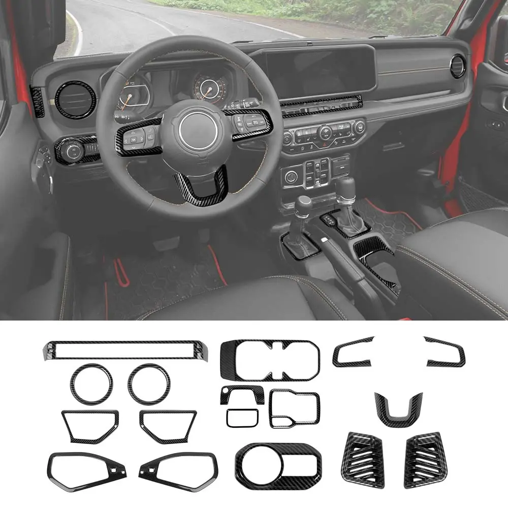 For 2024+ Jeep Wrangler JL/Gladiator JT 17 x Center Console/Roof Decoration Trim Kit - Image 8