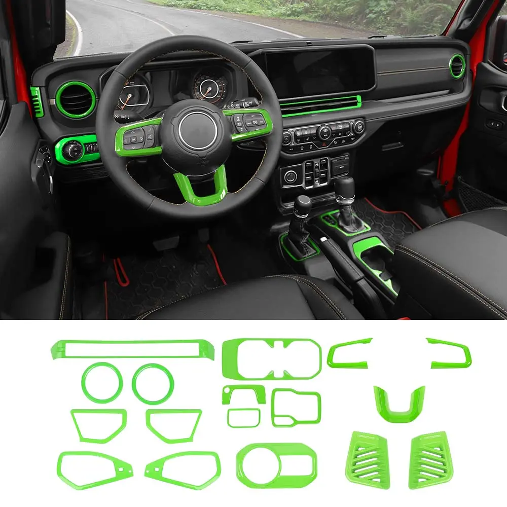 For 2024+ Jeep Wrangler JL/Gladiator JT 17 x Center Console/Roof Decoration Trim Kit - Image 9