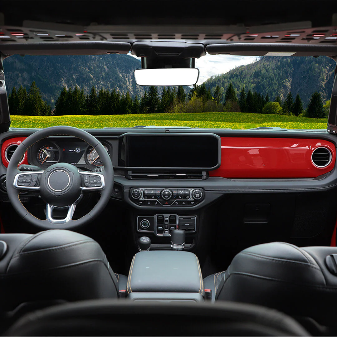 For 2024+ Jeep Wrangler JL & Gladiator JT 4-Door Version Interior Center Console Gear Shift Trim Cover Kit (14 pcs) - Image 16