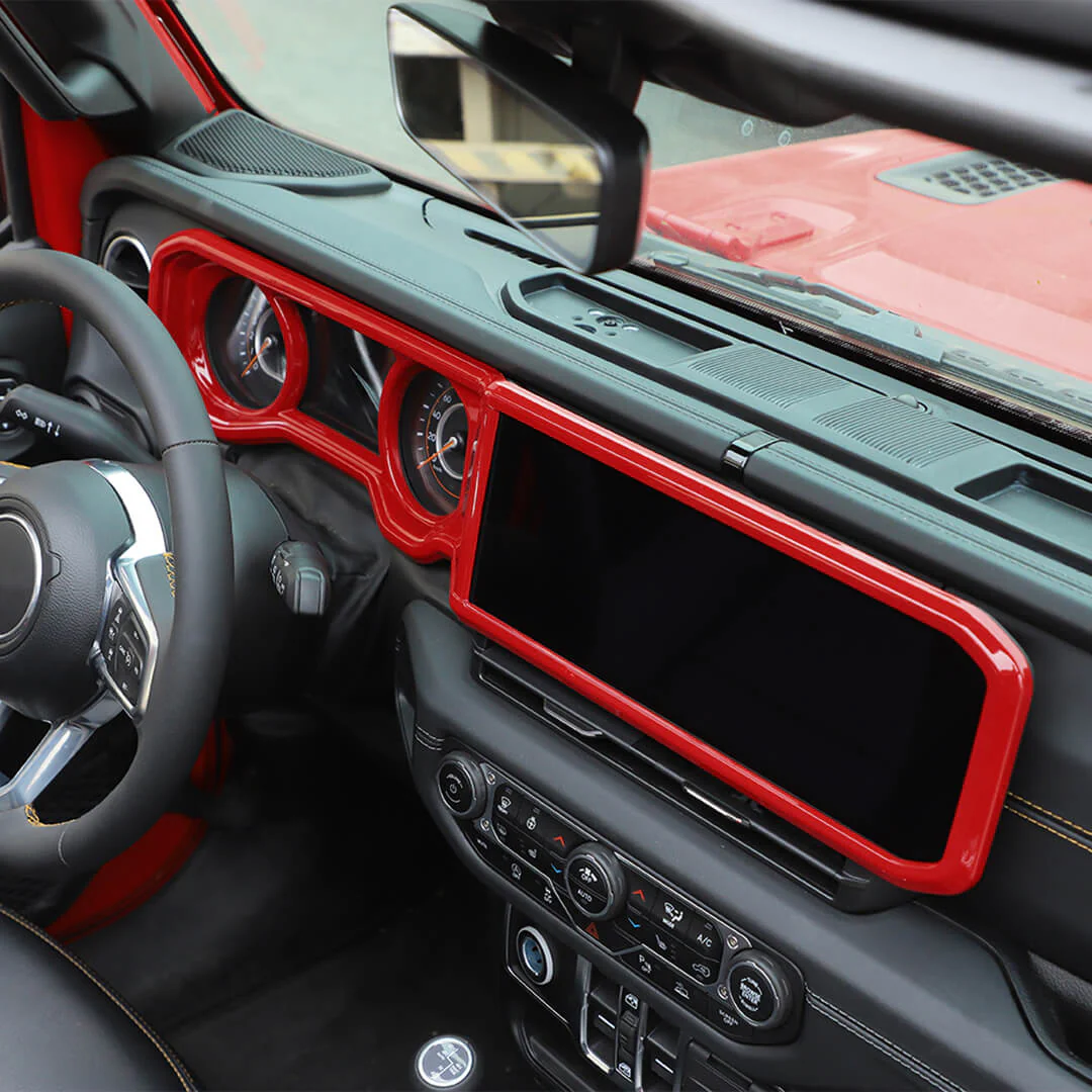 For 2024+ Jeep Wrangler JL & Gladiator JT 4-Door Version Interior Center Console Gear Shift Trim Cover Kit (14 pcs) - Image 17