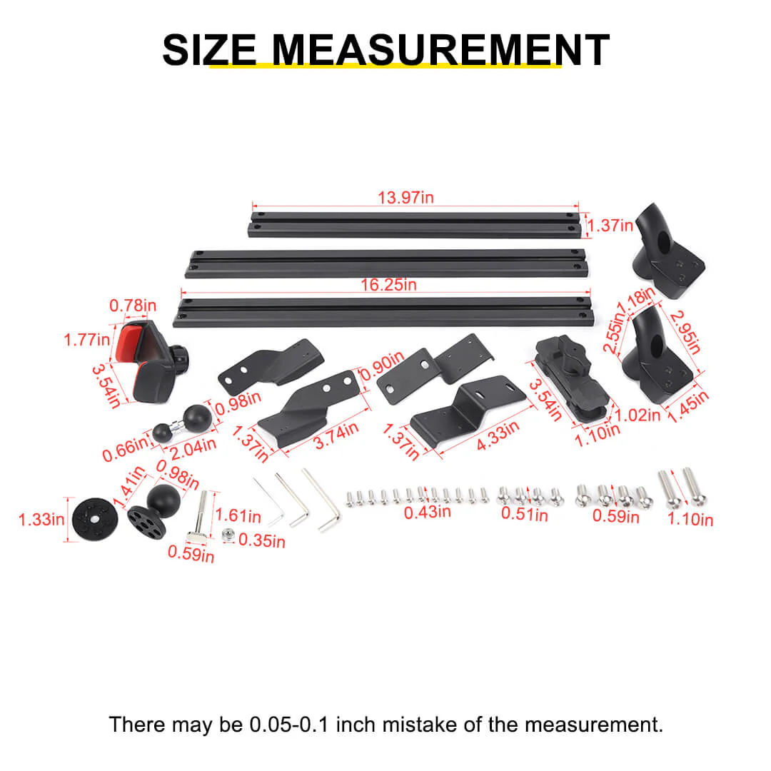For 2024+ Jeep Wrangler JL & Gladiator JT Interior Center Console Dashboard Rail Expansion Phone Holder Mount - Image 10