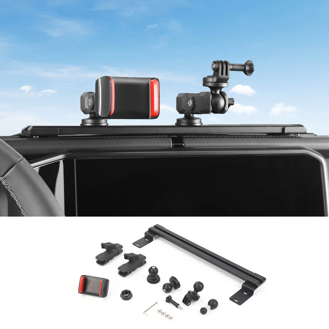 For 2024+ Jeep Wrangler JL & Gladiator JT Interior Center Console Dashboard Rail Expansion Phone Holder Mount - Image 12